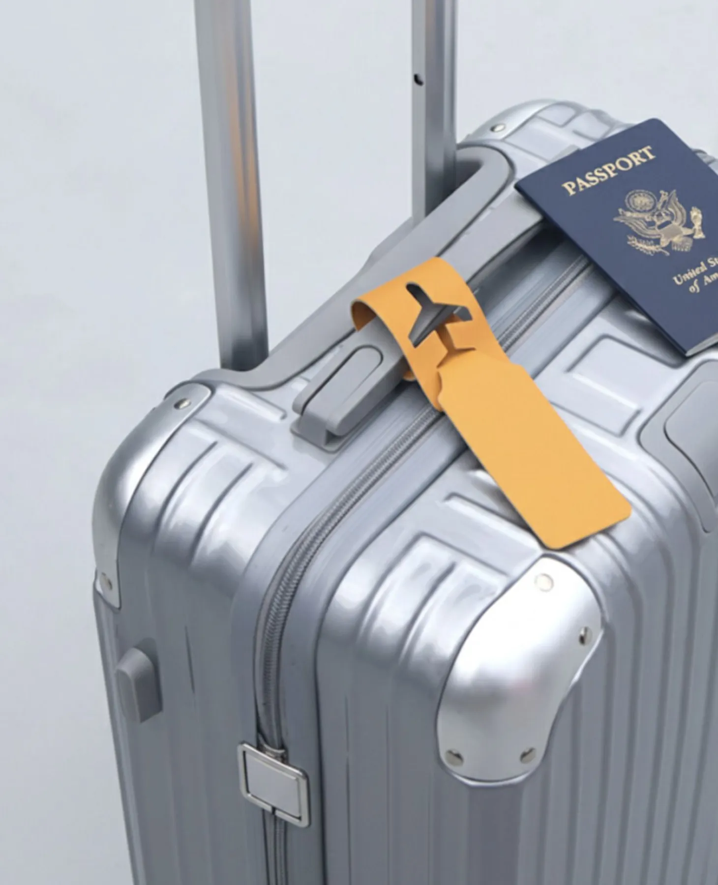 Plane Vegan Leather Luggage Tag