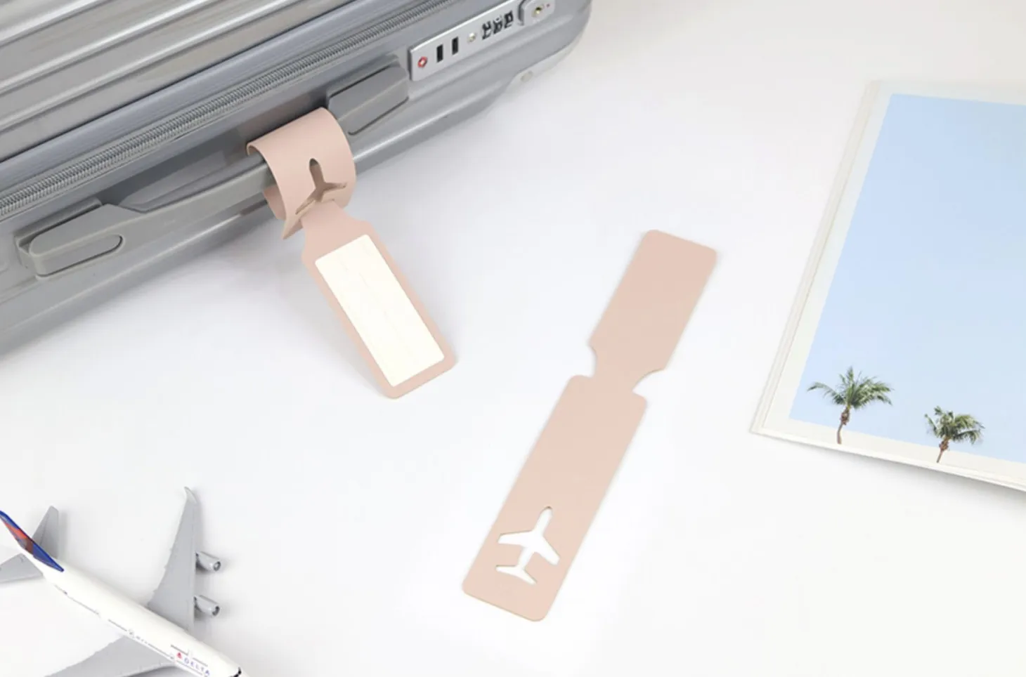 Plane Vegan Leather Luggage Tag