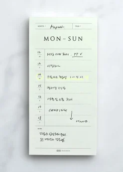 Pop-up Standing Schedule Memo Pad