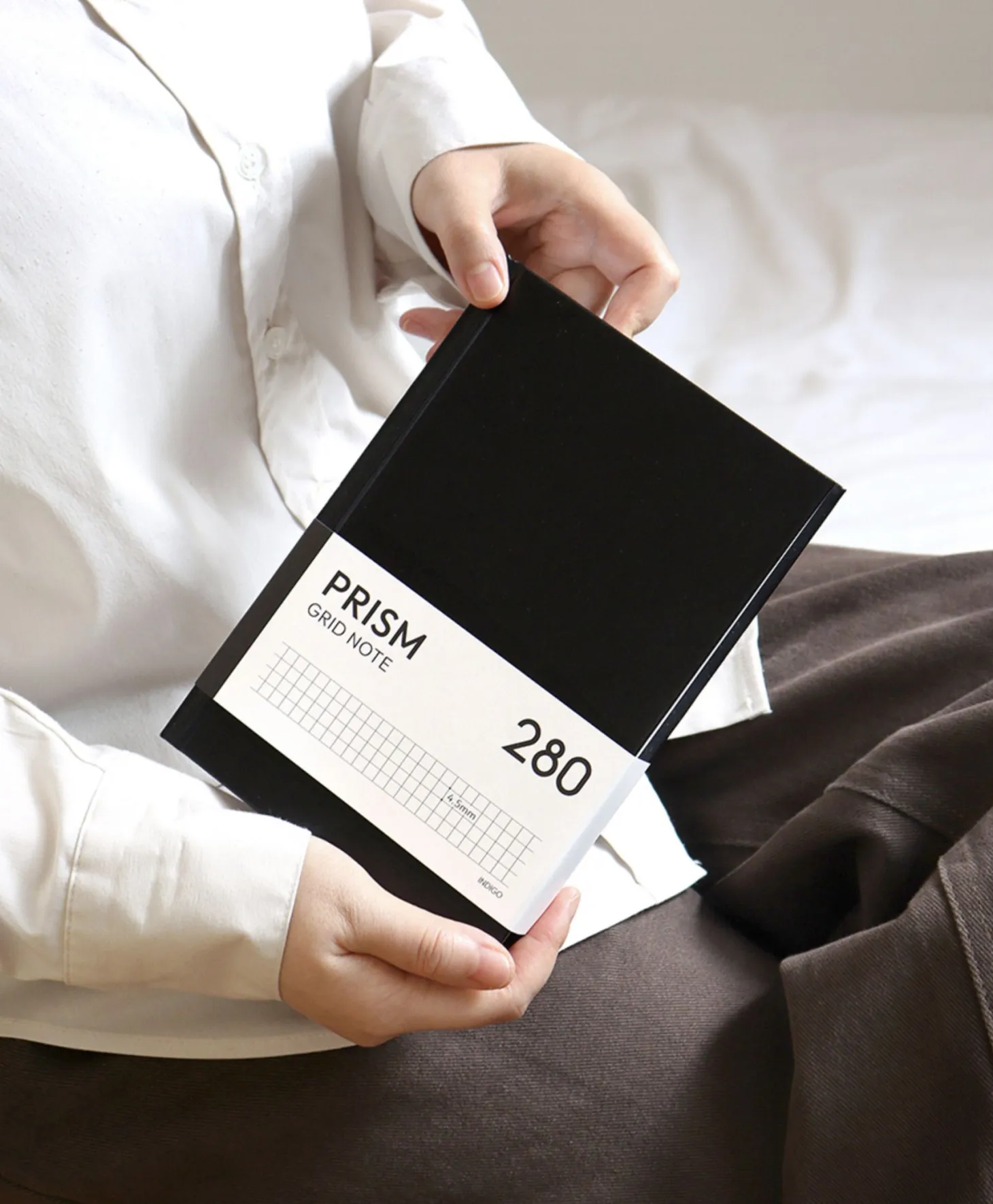 Prism B6 280p Hardcover Grid Notebook v3