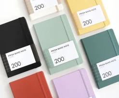 Prism 200p Hardcover Band Grid Notebook