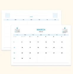 2026 Prism Work Plan Desk Calendar
