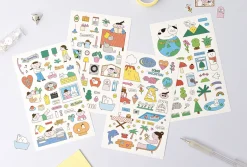 4ps Palette Illustration Sticker Set