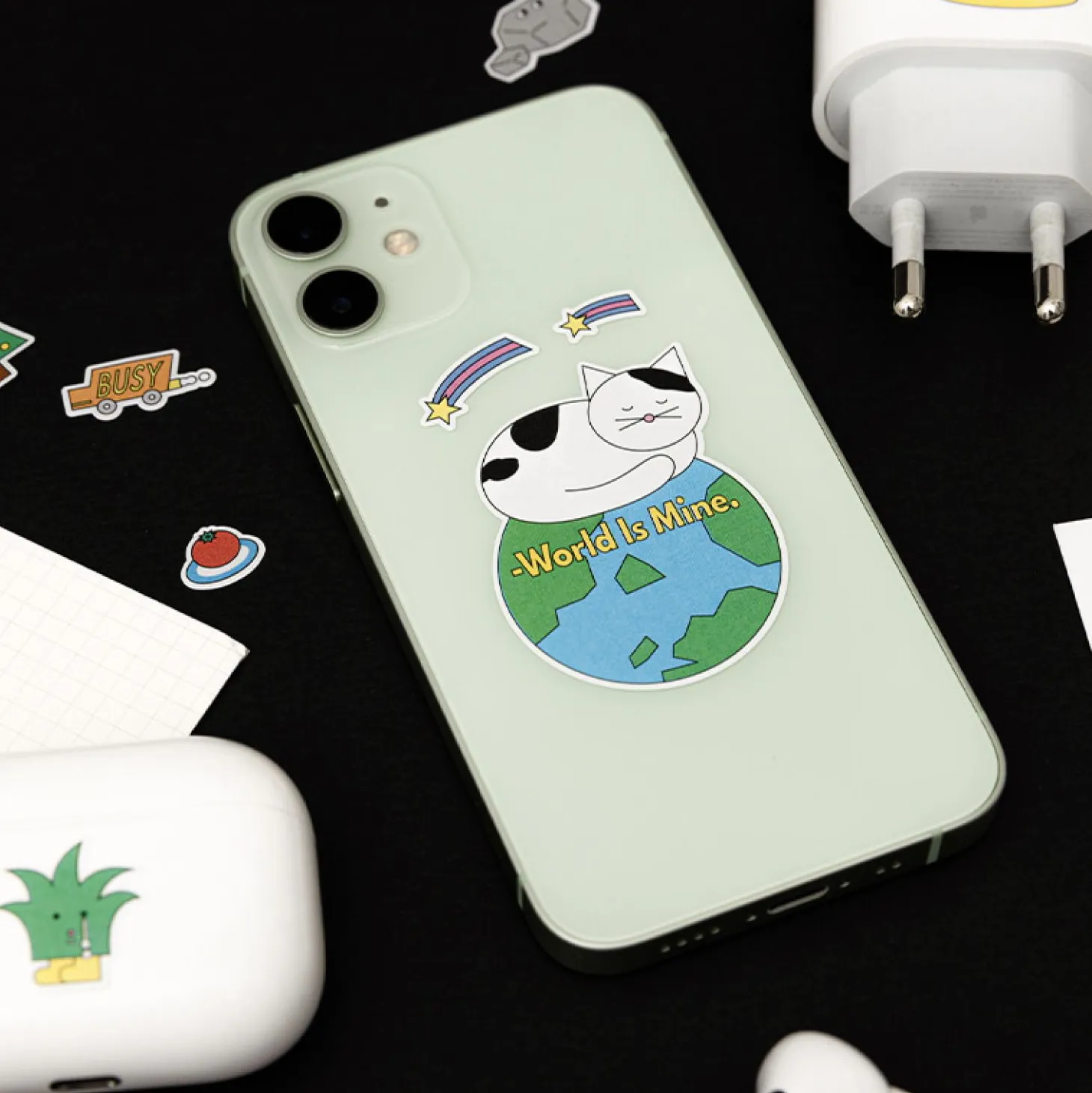 4ps Palette Illustration Sticker Set