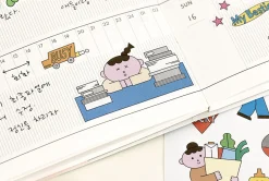 4ps Palette Illustration Sticker Set