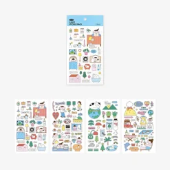 4ps Palette Illustration Sticker Set