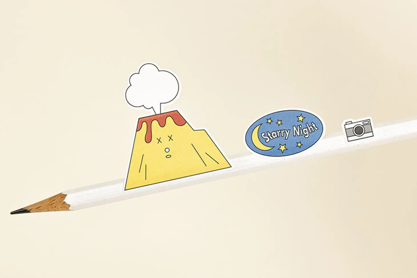 4ps Palette Illustration Sticker Set
