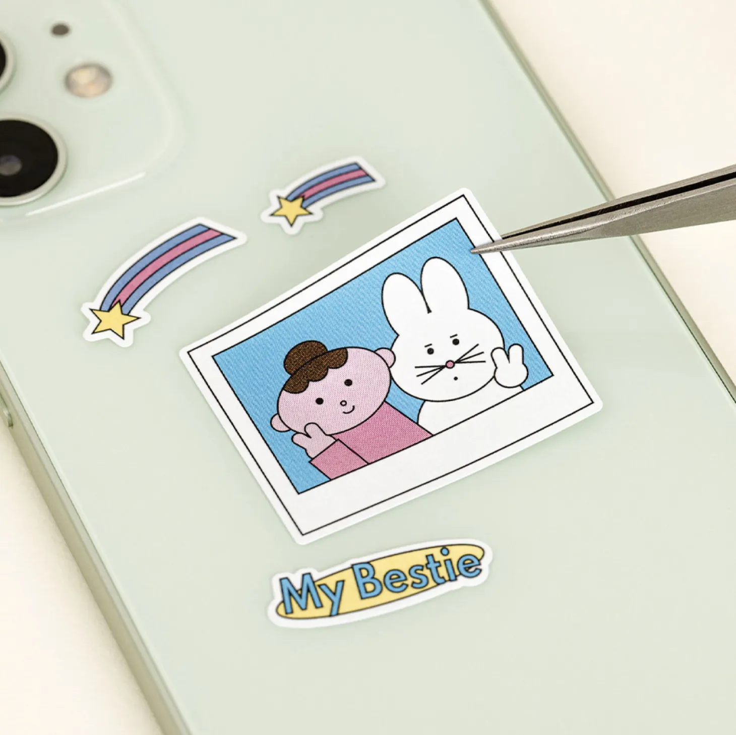4ps Palette Illustration Sticker Set