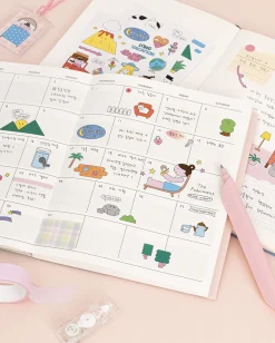 4ps Palette Illustration Sticker Set