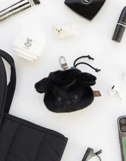 Puppy Drawstring Pouch Key Ring