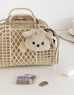 Puppy Drawstring Pouch Key Ring