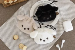 Puppy Drawstring Pouch Key Ring