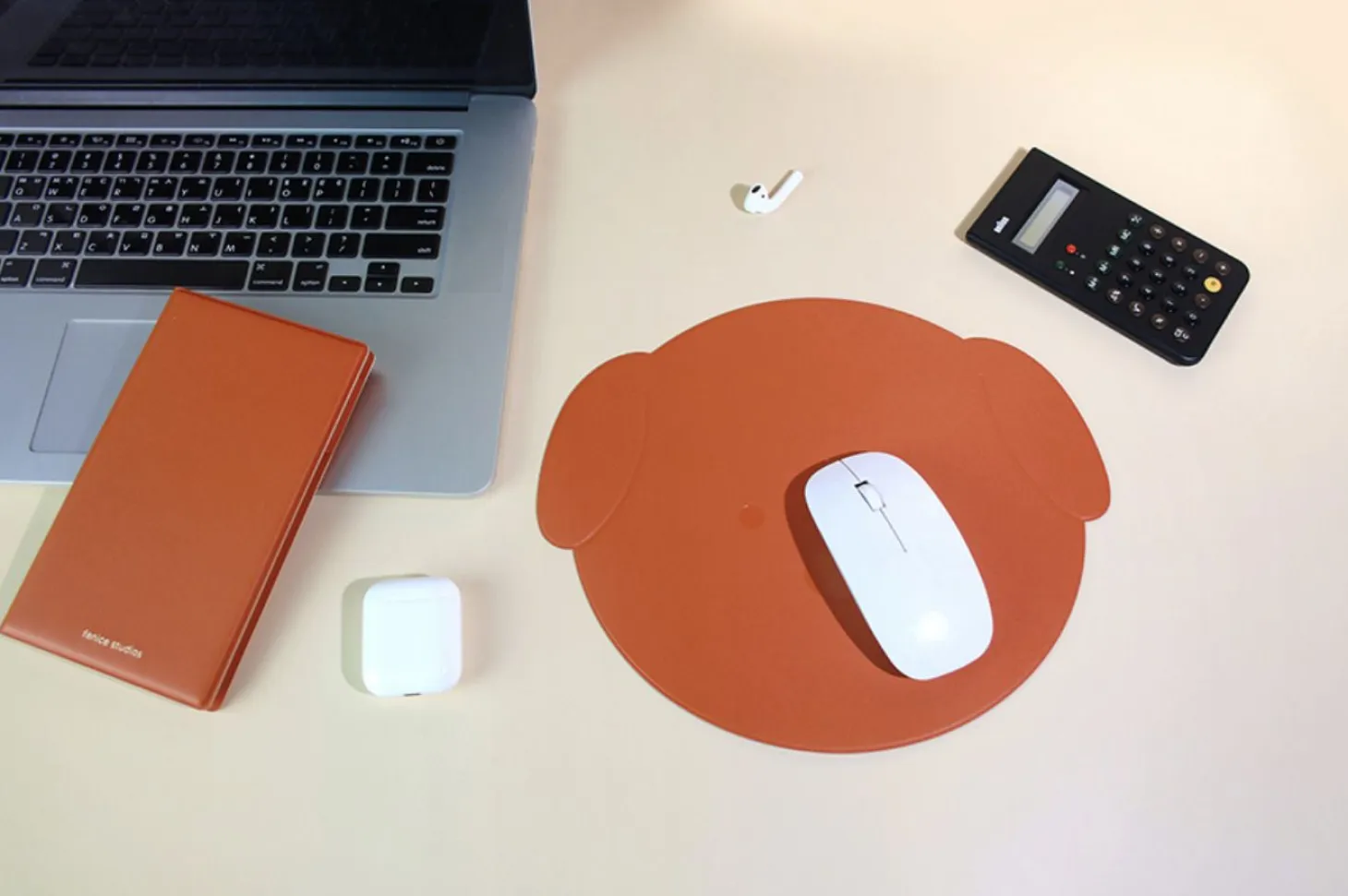 Puppy Vegan Leather Mouse Pad