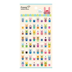 Rabbit OOTD Puffy Sticker
