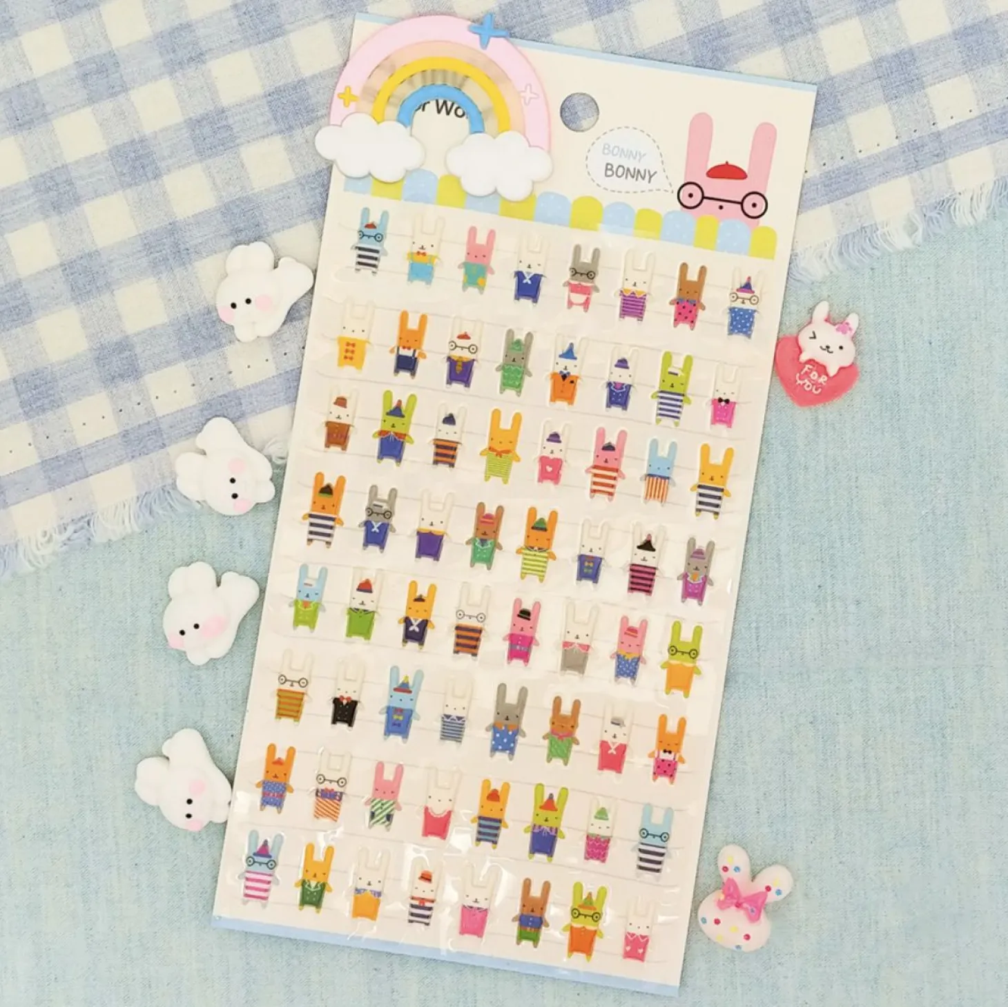 Rabbit OOTD Puffy Sticker