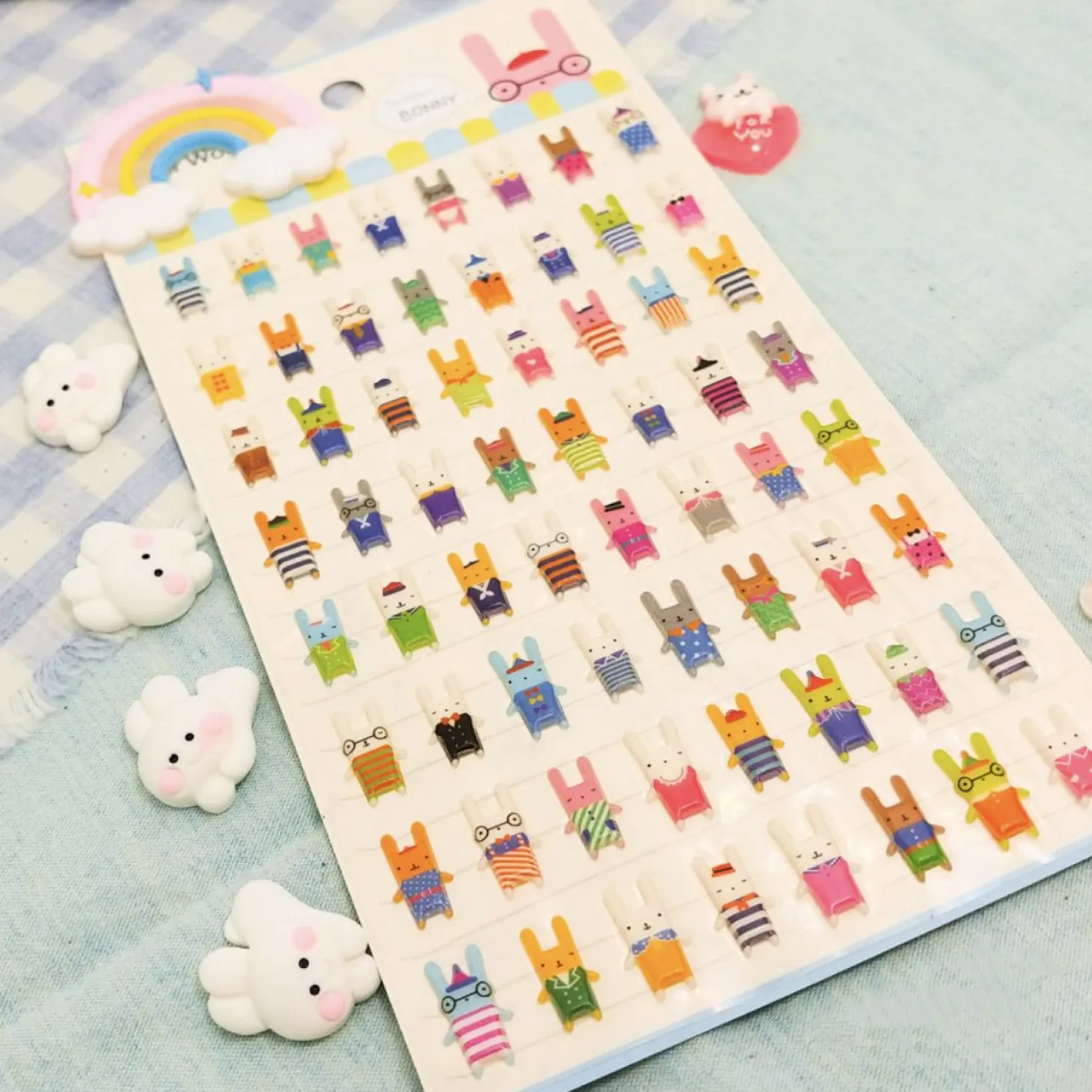 Rabbit OOTD Puffy Sticker
