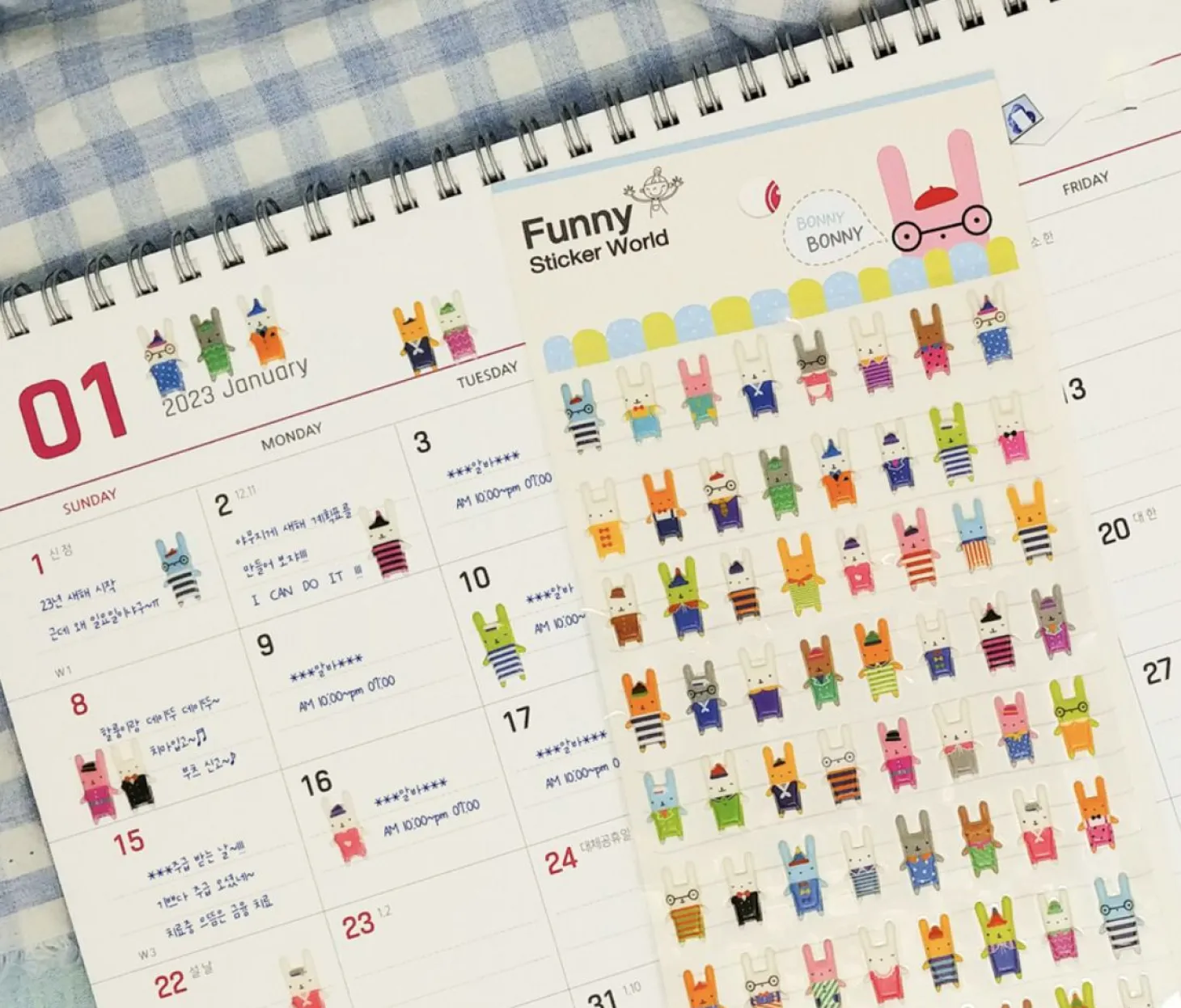 Rabbit OOTD Puffy Sticker