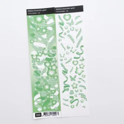 Rainbow Check Confetti Slim Sticker