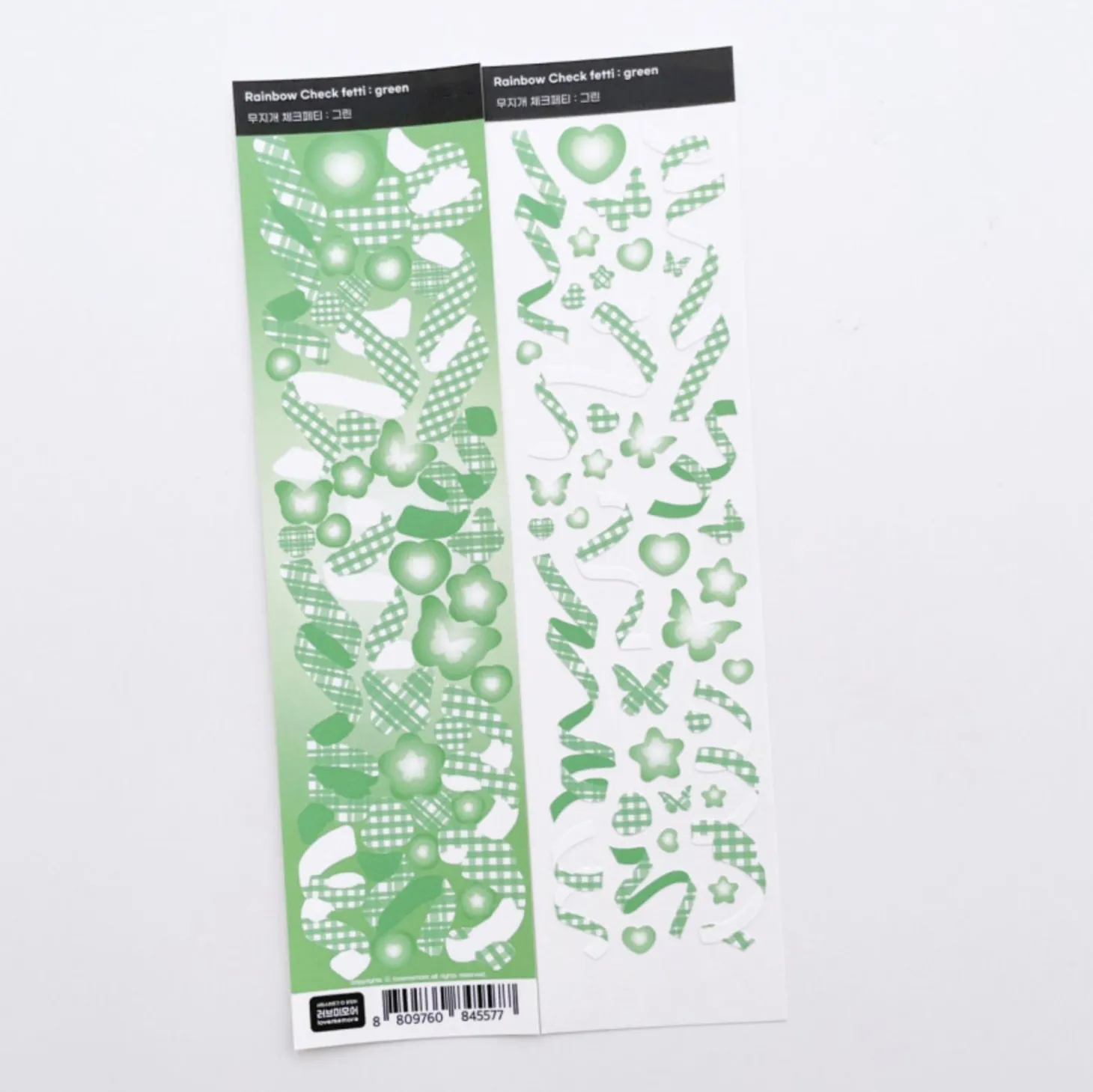 Rainbow Check Confetti Slim Sticker