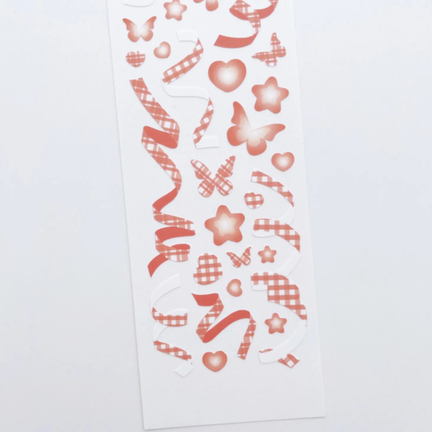 Rainbow Check Confetti Slim Sticker