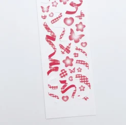 Rainbow Check Confetti Slim Sticker
