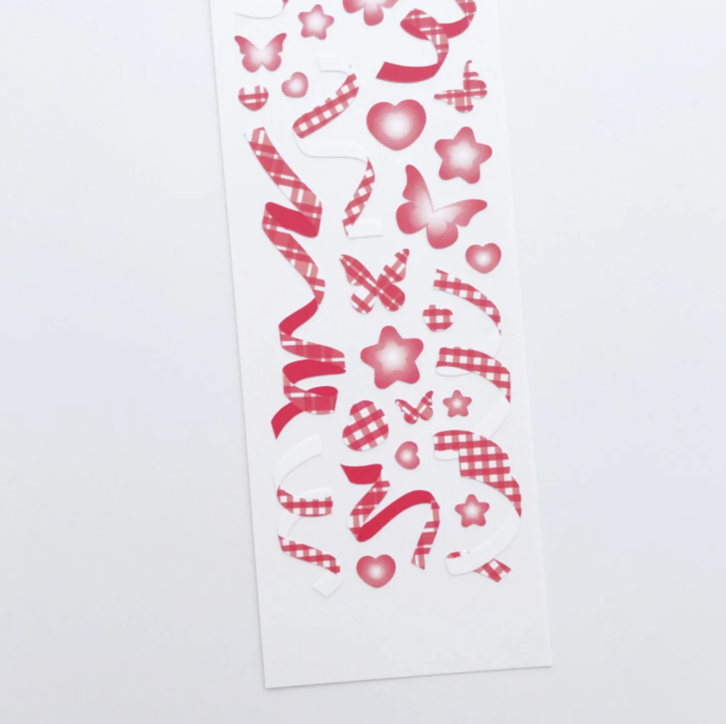 Rainbow Check Confetti Slim Sticker