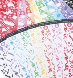 Rainbow Check Confetti Slim Sticker