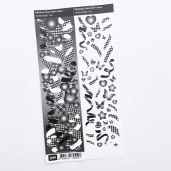 Rainbow Check Confetti Slim Sticker