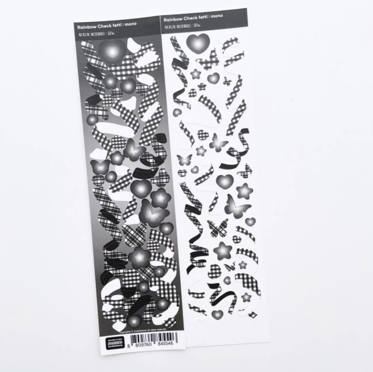Rainbow Check Confetti Slim Sticker