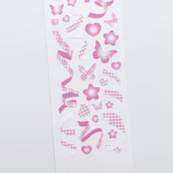 Rainbow Check Confetti Slim Sticker