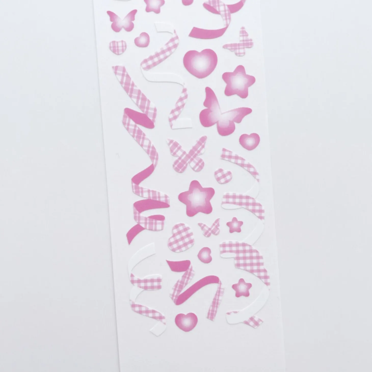 Rainbow Check Confetti Slim Sticker