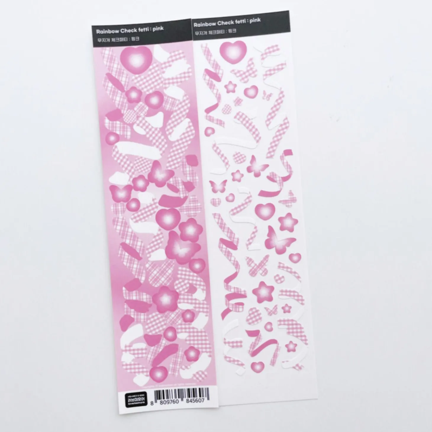 Rainbow Check Confetti Slim Sticker