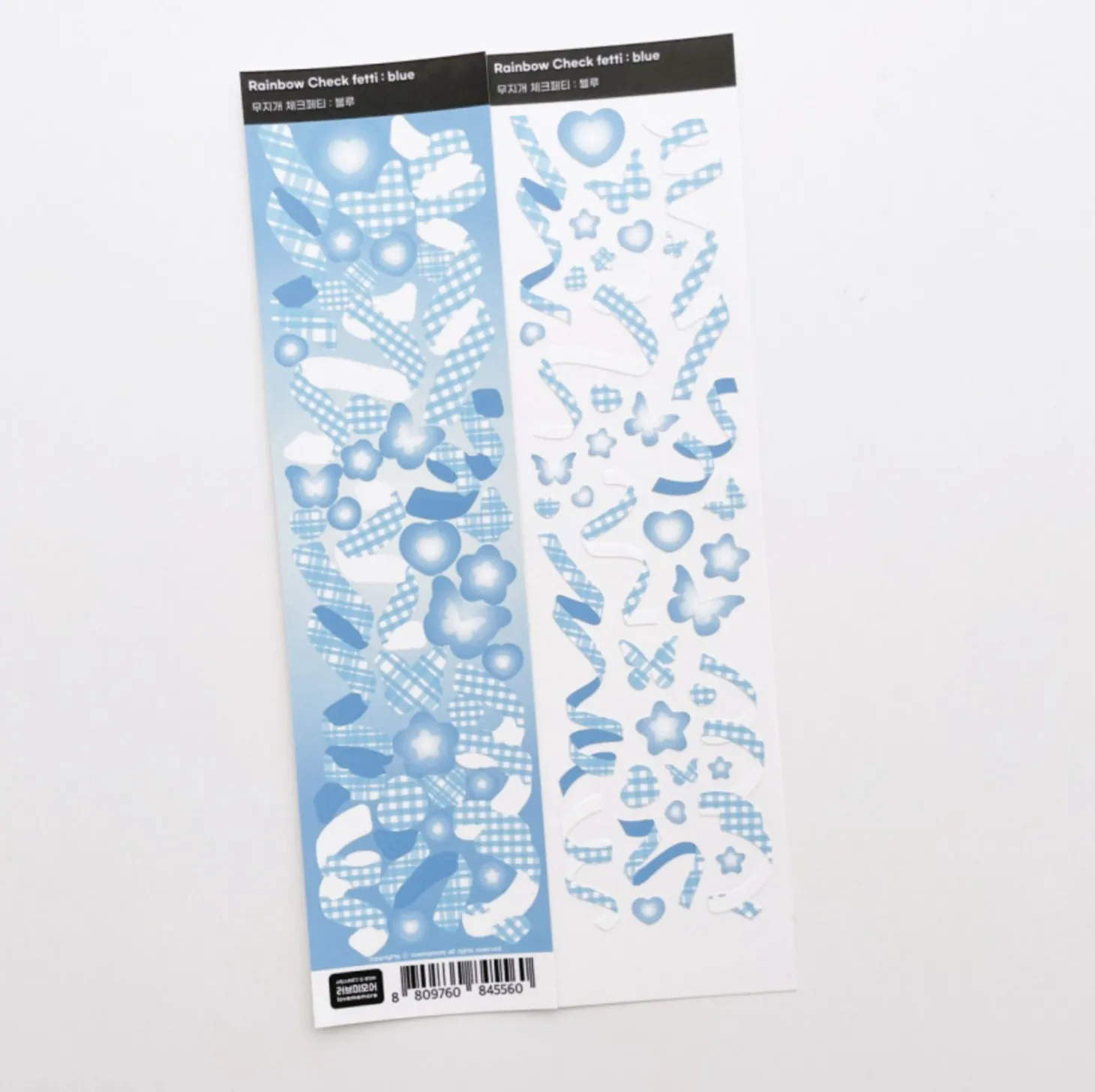Rainbow Check Confetti Slim Sticker