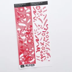 Rainbow Check Confetti Slim Sticker