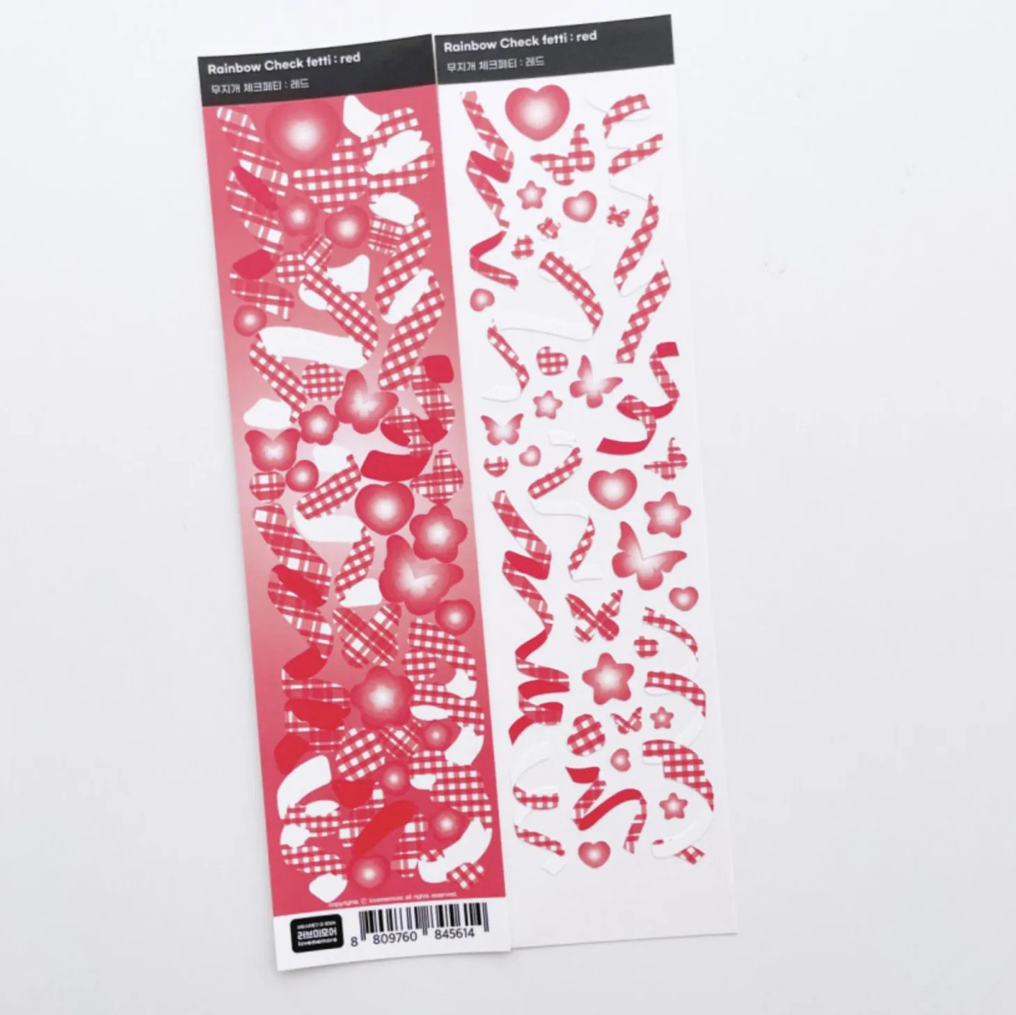 Rainbow Check Confetti Slim Sticker