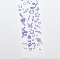 Rainbow Check Confetti Slim Sticker
