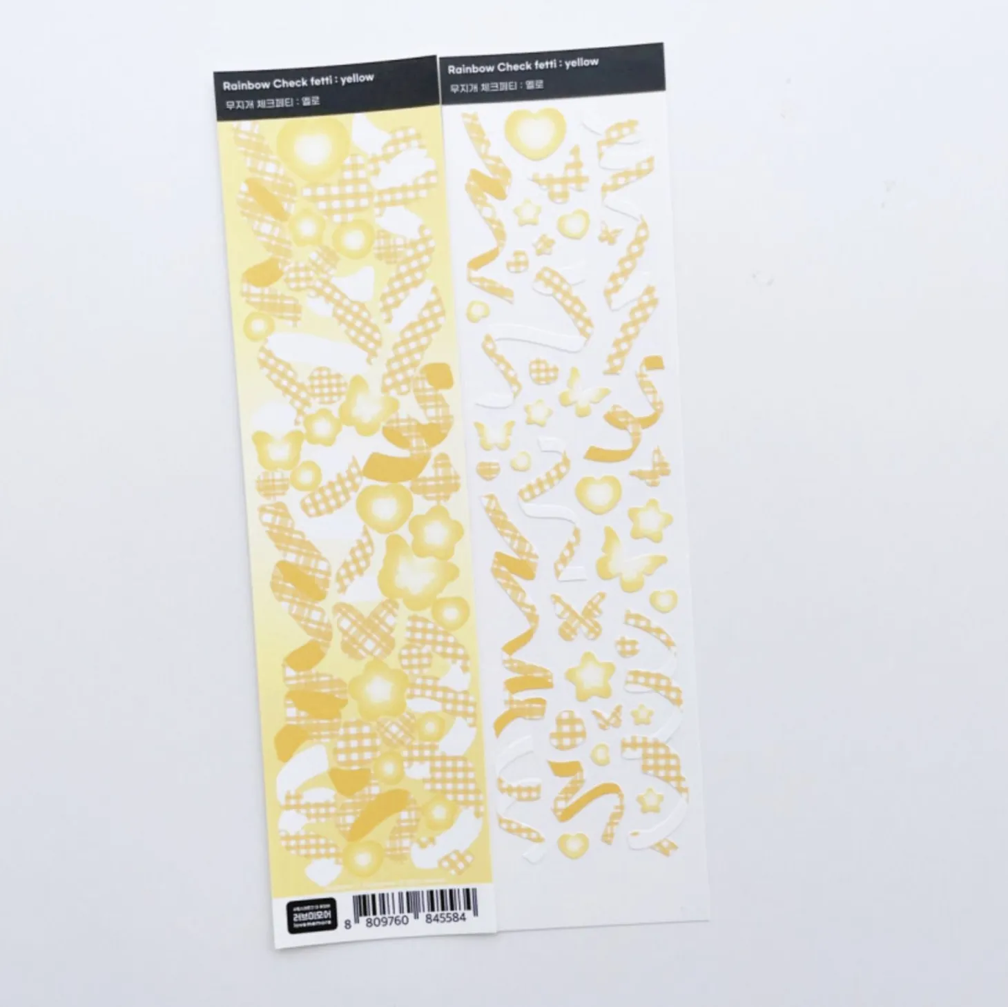 Rainbow Check Confetti Slim Sticker