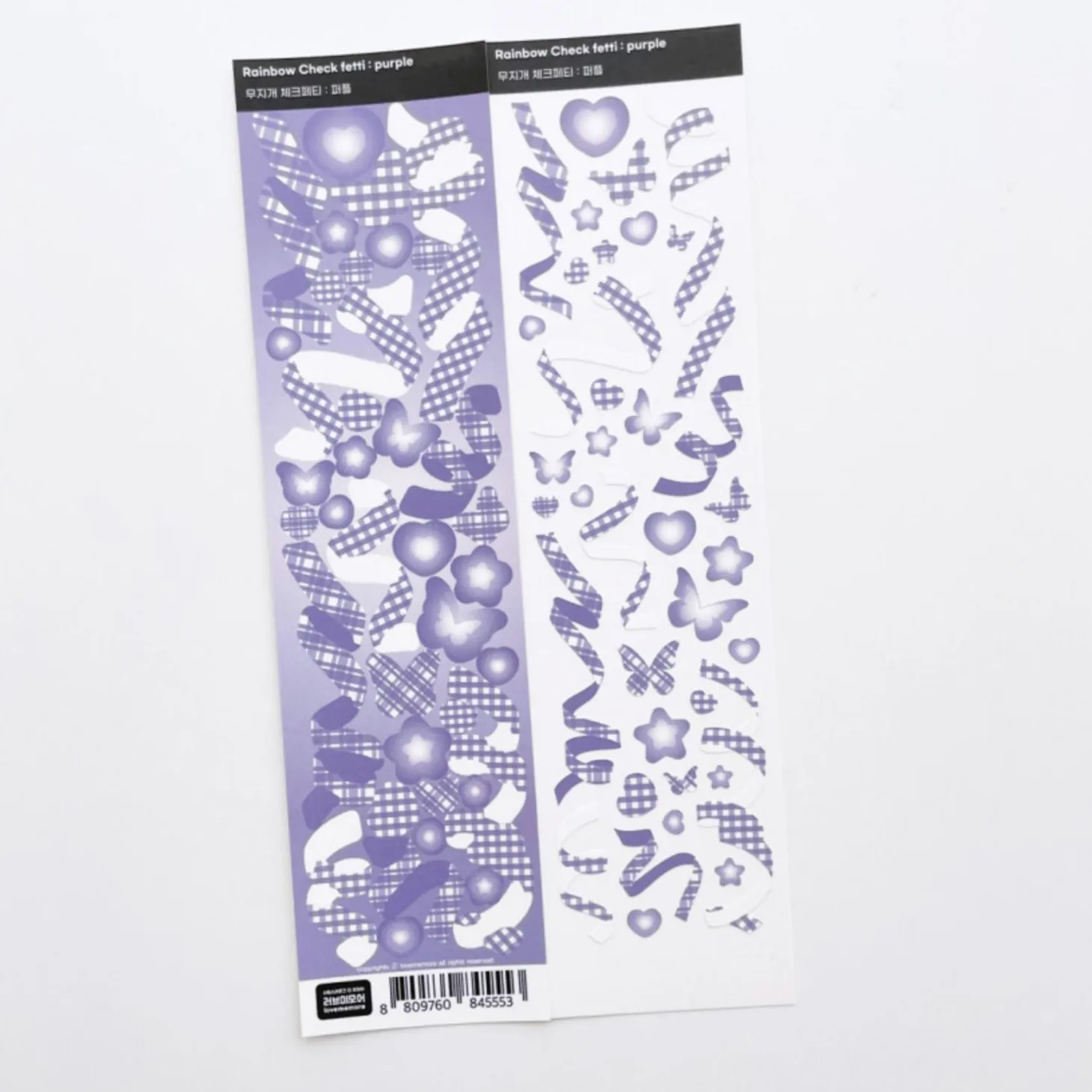 Rainbow Check Confetti Slim Sticker