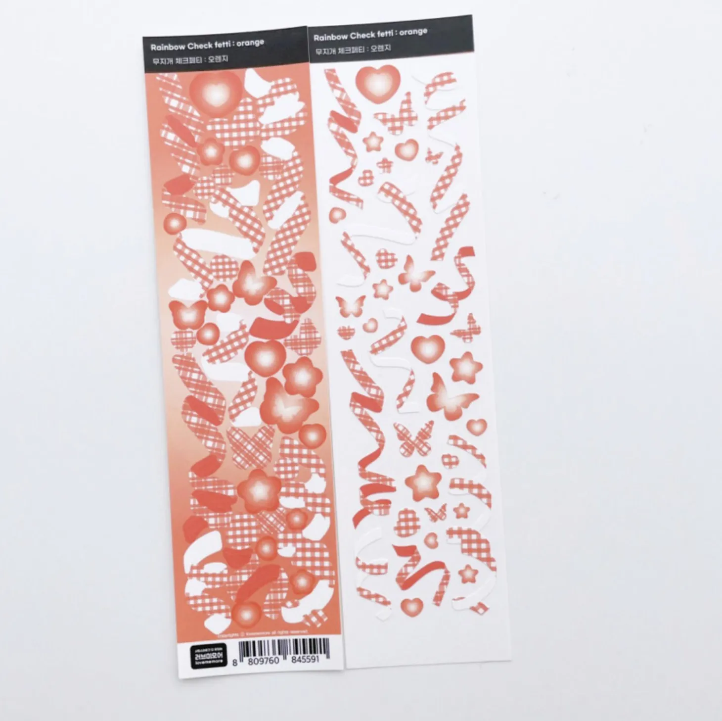 Rainbow Check Confetti Slim Sticker