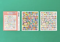 Rainbow Typo Alphabet Sticker
