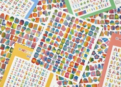 Rainbow Typo Alphabet Sticker