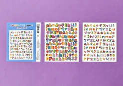 Rainbow Typo Alphabet Sticker