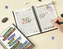 Rainbow Typo Alphabet Sticker