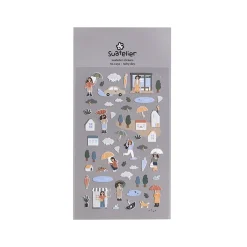 Rainy Day & Umbrella Deco Sticker