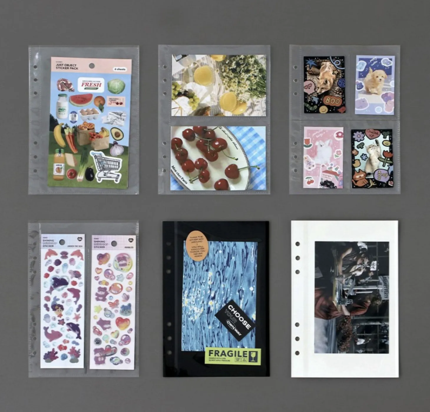 Record On 6 Ring A5 Sticker&Photo Pocket Refill