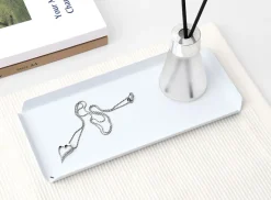 Rectangular Stainless Steel Pen Tray