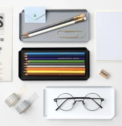 Rectangular Stainless Steel Pen Tray