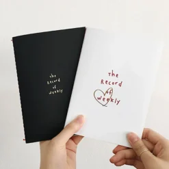 Red Stitched Weekly Planner