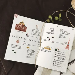 Red Stitched Weekly Planner