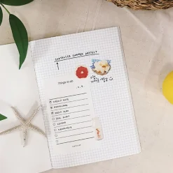 Red Stitched Weekly Planner